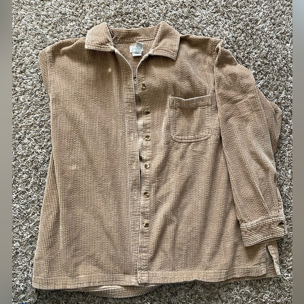 Vintage tan corduroy L.L. Bean button up.